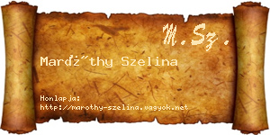 Maróthy Szelina névjegykártya